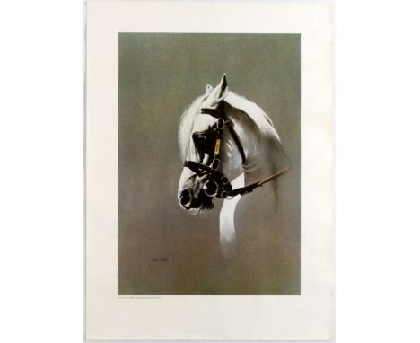 Original vintage art poster Horse Naseel published by courtesy of Lonsdale Art, Market Square, Kirkby Lonsdale, Cumbria. Good