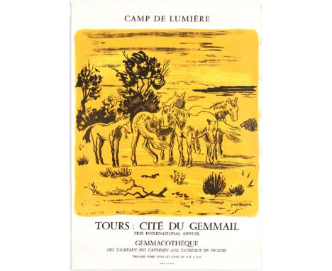 Original vintage advertising poster Camp De Lumiere Yves Brayer. Good condition, small tears and creases on margins. Country: