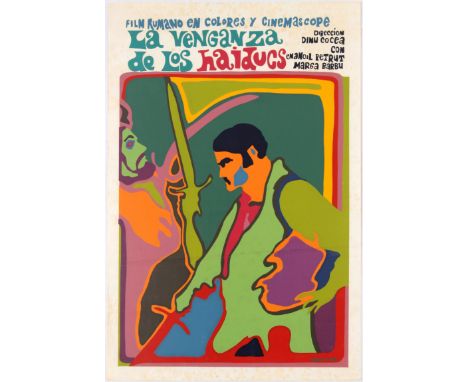 Original vintage movie poster for Cuban release of Romanian historical war action adventure melodrama La Venganza De Los Haid