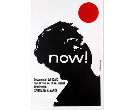 Original vintage movie poster for Cuban documentary Now! directed by Santiago Alvarez starring Lena Horne. Now! is a short do