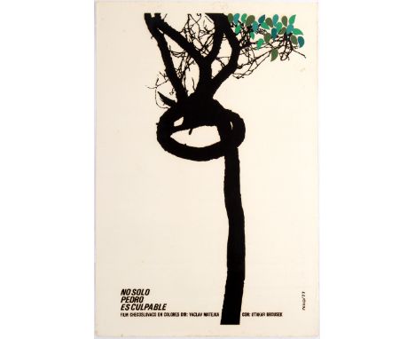 Original vintage movie poster for Cuban release of Czech film No Solo Pedro es Culpable directed by Vaclav Matejka starring O