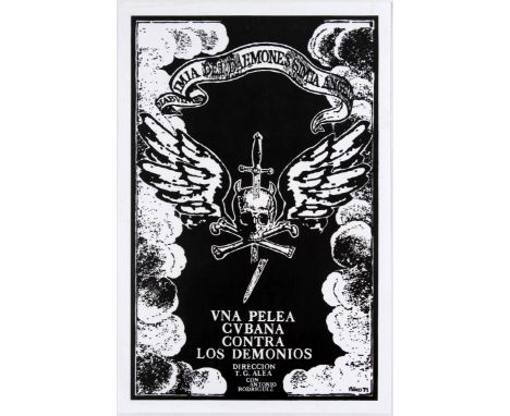 Original vintage movie poster for Cuban drama A Cuban Fight Against Demons (Una Pelea Cubana Contra Los Demonios) directed by