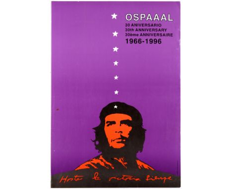 Original vintage Cuban propaganda poster OSPAAAL 30th Anniversary published by the Organisation of Solidarity with the People