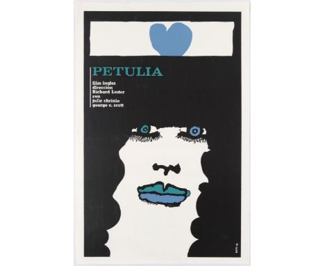 Original vintage movie poster for Cuban release of American romantic melodrama Petulia directed by Richard Lester based on th