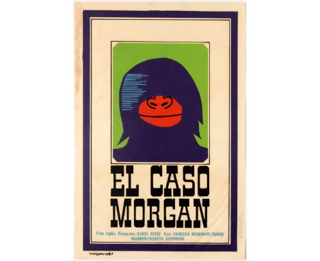 Original vintage movie poster for Cuban release of British film El Caso Morgan directed by Karel Reisz starring Vanessa Redgr