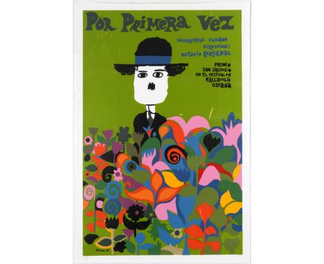 Original vintage movie poster for Cuban documentary For the First Time (Por Primera Vez) directed by Octavio Cortazar. 1969 A