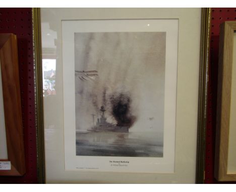Sir William Russell Flint "The Doomed Battleship", limited edition print 267/510, 38.5cm x 29cm