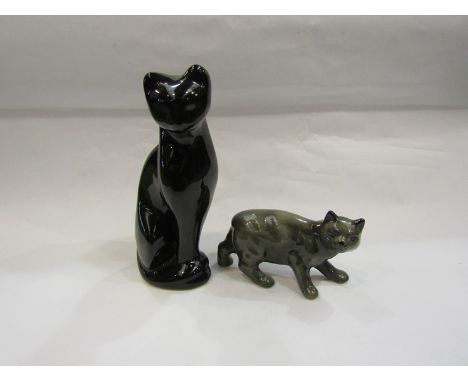 Two ceramic cat figures 