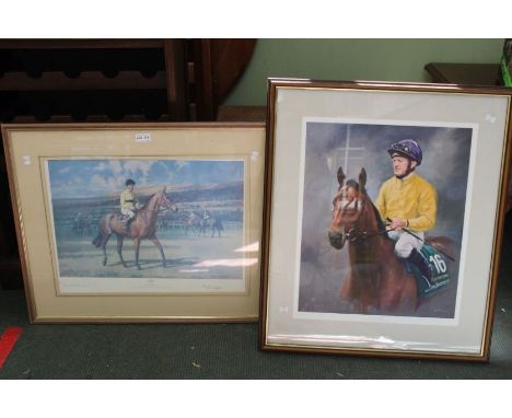 'Arkle' Limited edition racing print, signed by jockey Pat Taff, together with Sea the Stars Limited edition racing print