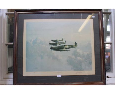 A limited edition Spitfire Coulson print, signed 'Evening Patrol', signed No. 137 of 500
