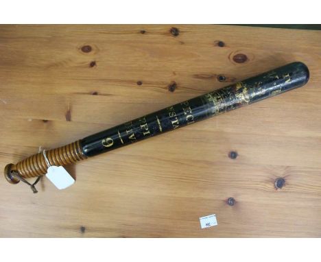 A painted William IV Policeman's truncheon for a Special Constable - Epping Division  Condition report: Usual wear to decora