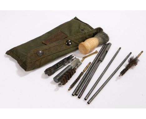 Post Second World War British army weapon cleaning kit, contained in holdall
