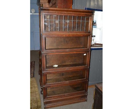 A Globe Wernicke five tier stacking bookcase