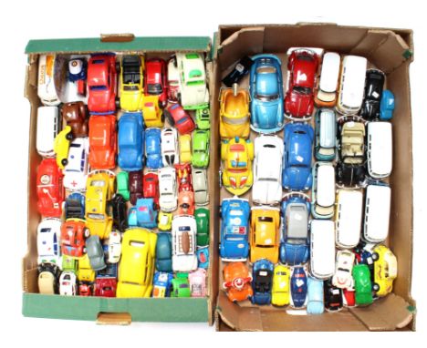 Diecast: A collection of assorted vintage and modern unboxed diecast vehicles, mostly Volkswagen, to include various examples