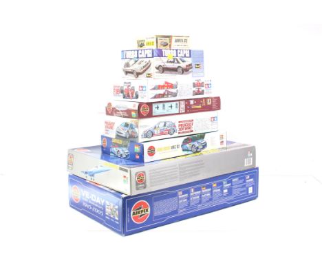 Model Kits: A collection of assorted Airfix, Revell and Tamiya unmade model kits to include: BAC Aerospatiale Concorde, Turbo