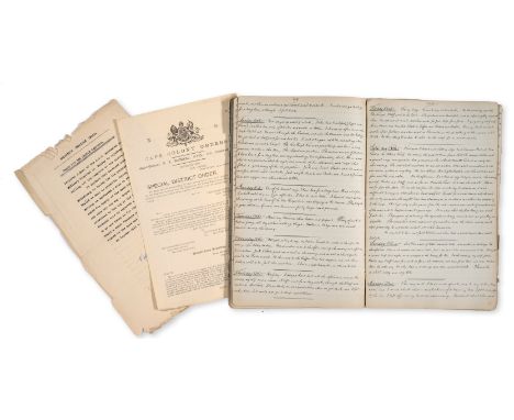 Africa.- South Africa.- Diary of events on my journey to and my sojourn in South Africa, manuscript, 380pp. over 3 vol., the 