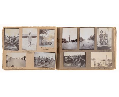 India.- Watts: 1916-1930, c.170 vintage photographic snapshots in various sizes, pasted to thin card leaves, most captioned b