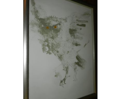 Dame Elisabeth Frink RA (1930-1993), 'Eagle Owl', lithograph, signed in pencil lower right, numbered 34/250, together with Ch