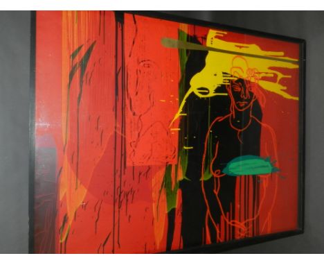 Bruce McLean (British, b. 1944) 'Horizontal Dawn', screenprint, signed in pencil lower right, numbered 31/60. H.94cm W.102cm.