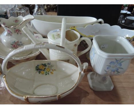 A selection of ceramic vases including Aynsley, Sadler etc