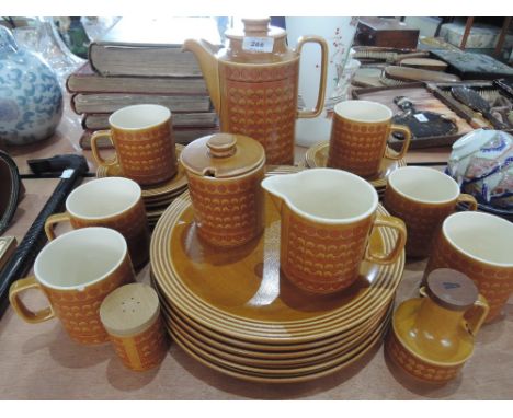 A Hornsea Pottery 'Saffron' part dinner/tea service (25 pieces approx)