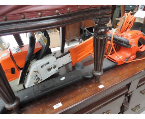 A Stihl 034 AV chainsaw