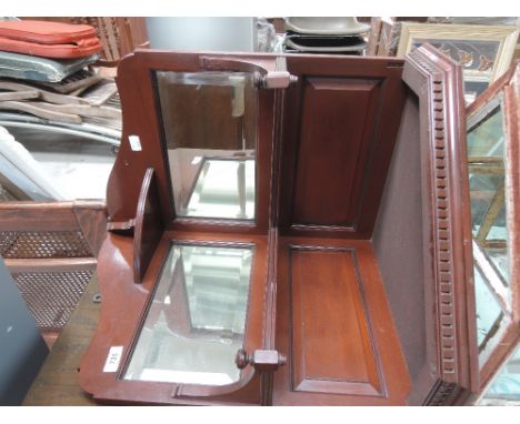 A Victorian style mirrored corner shelf and a miniature green house/cold frame