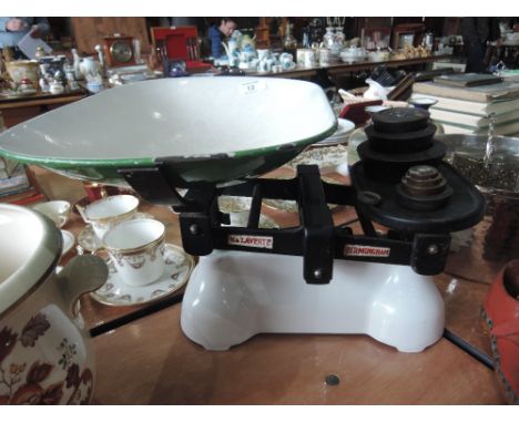 A set of W & T Avery, Birmingham scales and weights