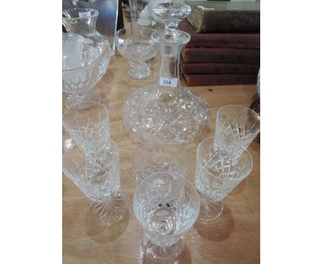 A ships decanter and wine glasses