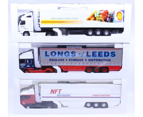 Eligor: A collection of three boxed Eligor, 1/43 Scale diecast model cab and trailer to comprise: References 11349, 11350 and