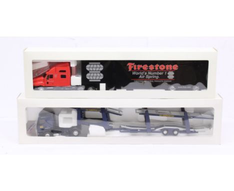 Eligor: A pair of boxed Eligor, 1/43 Scale diecast model cab and trailer to comprise: Kenworth T2000 Remorque Featherline Fir