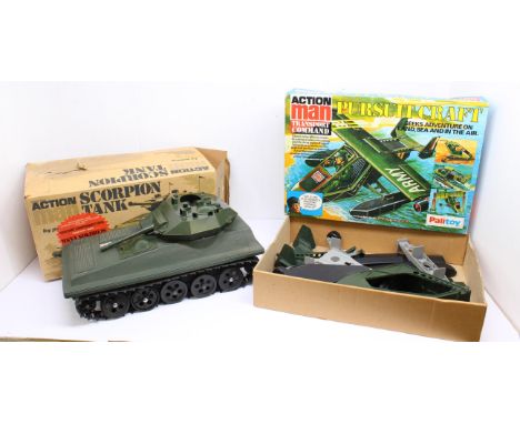 Action Man: A boxed Action Man Transport Command, Pursuit Craft. Original box, some wear commensurate with age. Contents appe