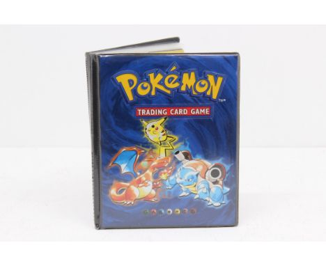Pokemon: A Pokemon Trading Card Game 4-pocket binder, WOC08320, containing a collection of Wizards of the Coast cards includi