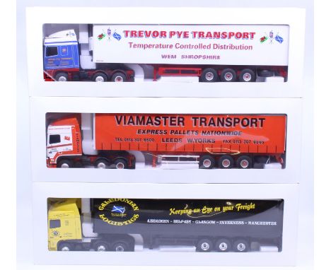 Eligor: A collection of three boxed Eligor, 1/43 Scale diecast model cab and trailer to comprise: DAF XF 95 Space Cab Semi Fr