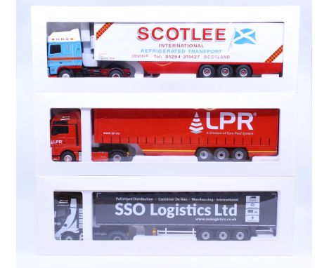 Eligor: A collection of three boxed Eligor, 1/43 Scale diecast model cab and trailer to comprise: DAF XF 95 Superspace Semi F