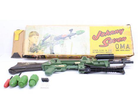 Deluxe-Topper: A boxed Deluxe-Topper Ltd, Johnny Seven One Man Army (O.M.A.). Original box, wear and tear commensurate with a