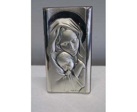 A hallmarked silver Religious themed portrait 
