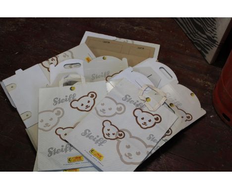 A job lot of steiff packaging 