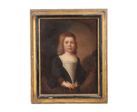 French School (late 17th century)   Portrait of a young boy   Oil on canvas   Bears later inscription and date 1692   72 x 54