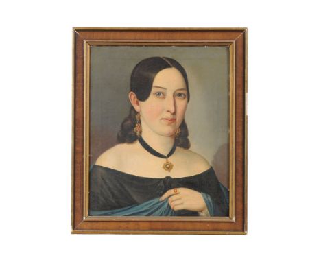 Spanish School (circa 1850)   Portrait of a lady   Oil on canvas   39 x 32cm (15¼ x 12½ in.)