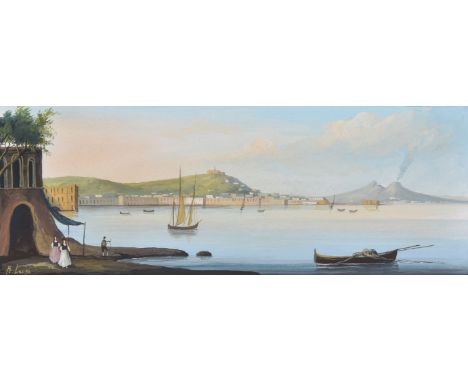 R. Lauro (Italian 20th century)   Naples   Gouache   Signed lower left   11 x 29.5cm (4¼ x 11½ in.)      Provenance:   Les Ca