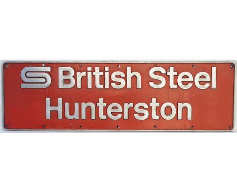 Nameplate BRITISH STEEL HUNTERSTON ex British Railways Class 37 diesel originally numbered D6856 becoming 37156 May 1974, 373