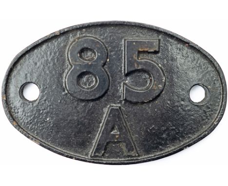 Shedplate 85A Worcester 1949-December 1965. This ex GWR shed was home to 80 locos in the 1950s, including Bulldogs, Stars, Ca