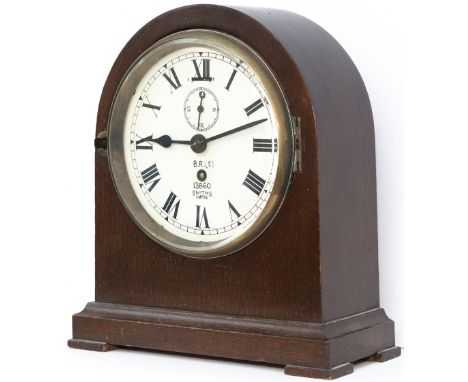 British Railways Eastern Region 6 inch mahogany cased mantle clock. The original dial shows BR(E) 13860 and SMITHS EMPIRE. Th