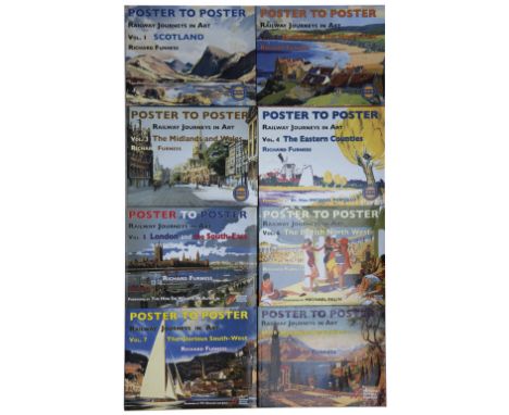 A set of 8 volumes of the Poster to Poster books by Richard Furness to include Volume 1. Scotland, Volume 2. Yorkshire and th