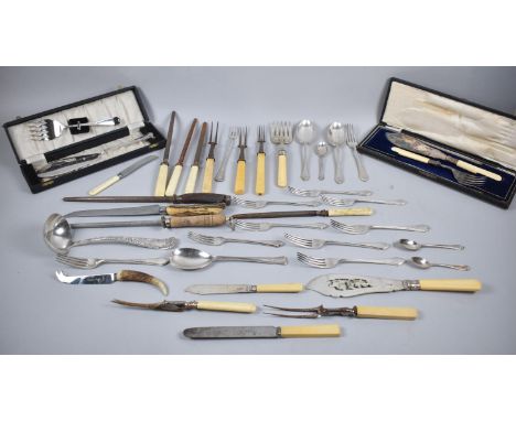 A Collection of Cased and Loose Vintage Cutlery 