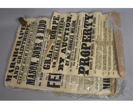 Two Vintage Auction Sale Posters, 1872 and 1879 