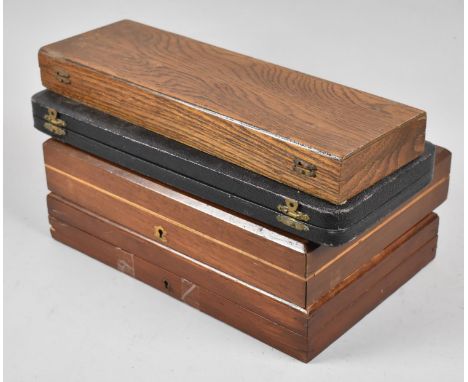 A Collection of Four Vintage Cutlery Boxes, All Empty 