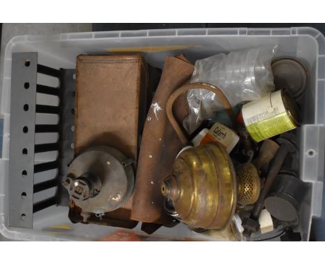 A Collection of Sundries to Include Satchel, Leather Toolbox, tools etc 