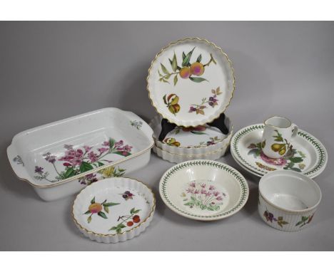 A Collection of Various Oven to Table Dinnerware Items to comprise Spode Casserole Dish, Various Royal Worcester Flan Dishes,